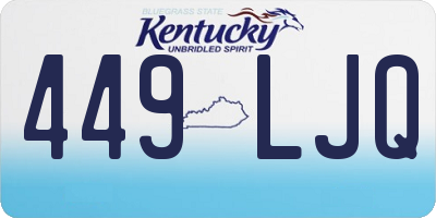 KY license plate 449LJQ