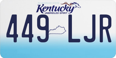 KY license plate 449LJR