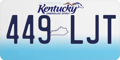 KY license plate 449LJT