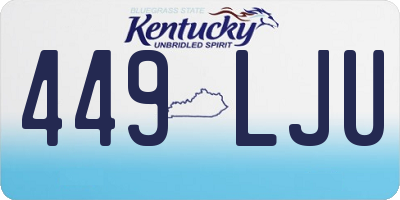 KY license plate 449LJU