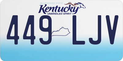 KY license plate 449LJV