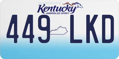 KY license plate 449LKD