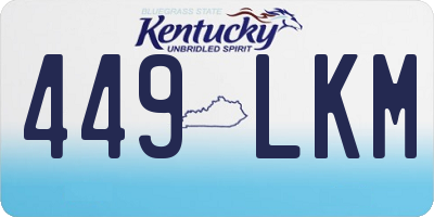 KY license plate 449LKM