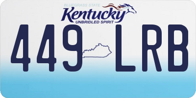 KY license plate 449LRB