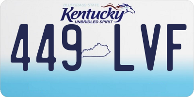 KY license plate 449LVF