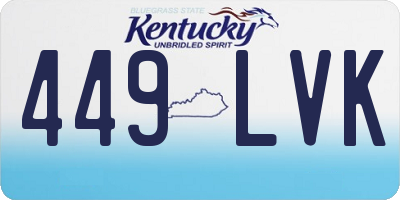 KY license plate 449LVK