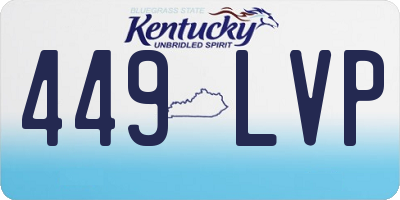 KY license plate 449LVP