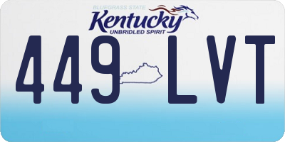 KY license plate 449LVT