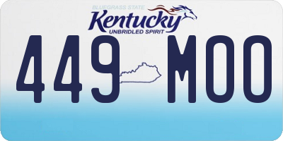 KY license plate 449MOO