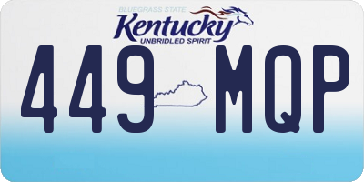KY license plate 449MQP