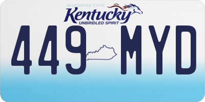 KY license plate 449MYD