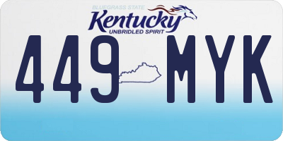 KY license plate 449MYK