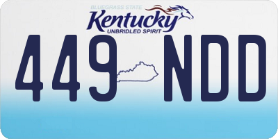 KY license plate 449NDD