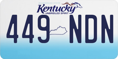 KY license plate 449NDN