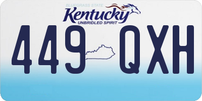 KY license plate 449QXH