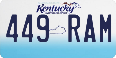 KY license plate 449RAM