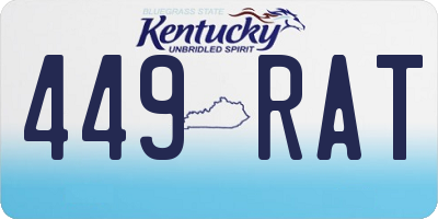 KY license plate 449RAT