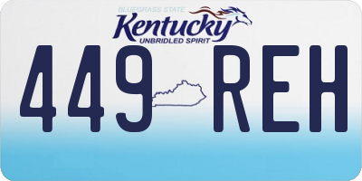 KY license plate 449REH