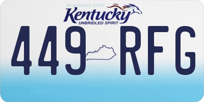 KY license plate 449RFG