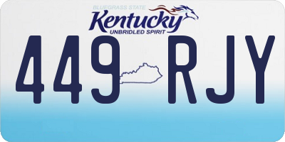 KY license plate 449RJY