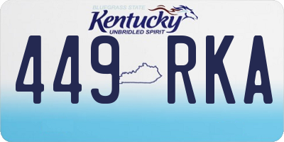 KY license plate 449RKA