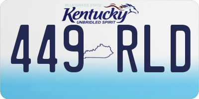 KY license plate 449RLD
