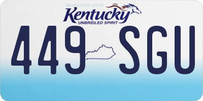 KY license plate 449SGU