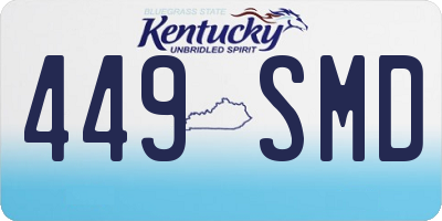 KY license plate 449SMD