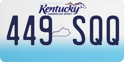 KY license plate 449SQQ