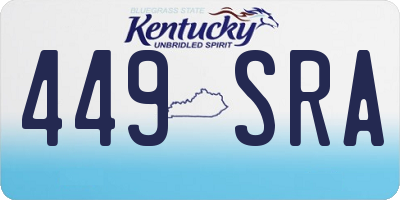 KY license plate 449SRA