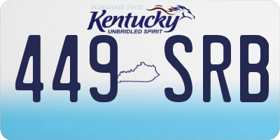 KY license plate 449SRB