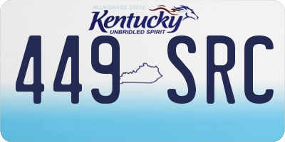 KY license plate 449SRC