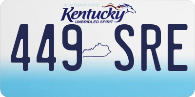 KY license plate 449SRE