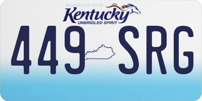 KY license plate 449SRG