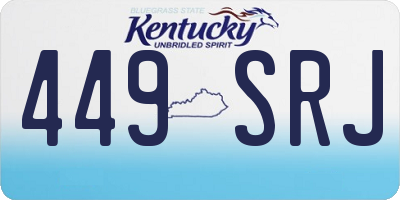 KY license plate 449SRJ