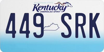 KY license plate 449SRK