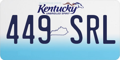 KY license plate 449SRL