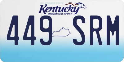 KY license plate 449SRM