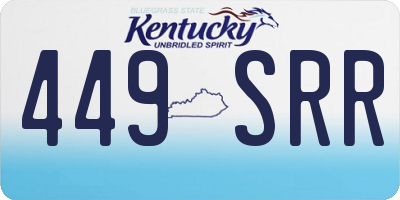 KY license plate 449SRR