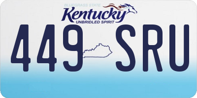 KY license plate 449SRU