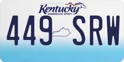KY license plate 449SRW