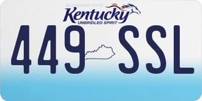 KY license plate 449SSL