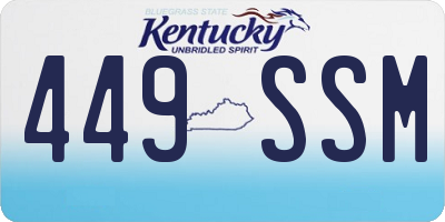 KY license plate 449SSM