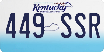 KY license plate 449SSR