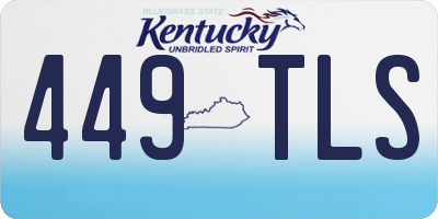 KY license plate 449TLS