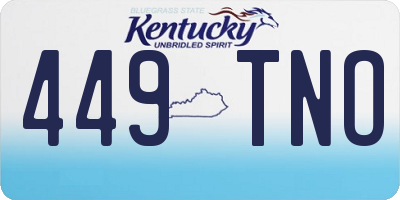 KY license plate 449TNO