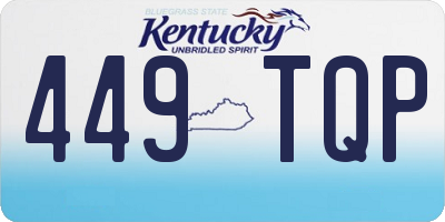 KY license plate 449TQP