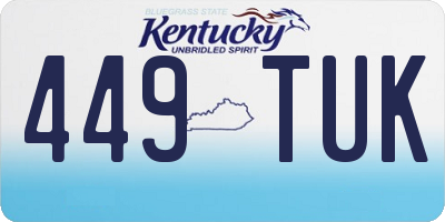 KY license plate 449TUK