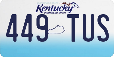 KY license plate 449TUS