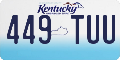 KY license plate 449TUU
